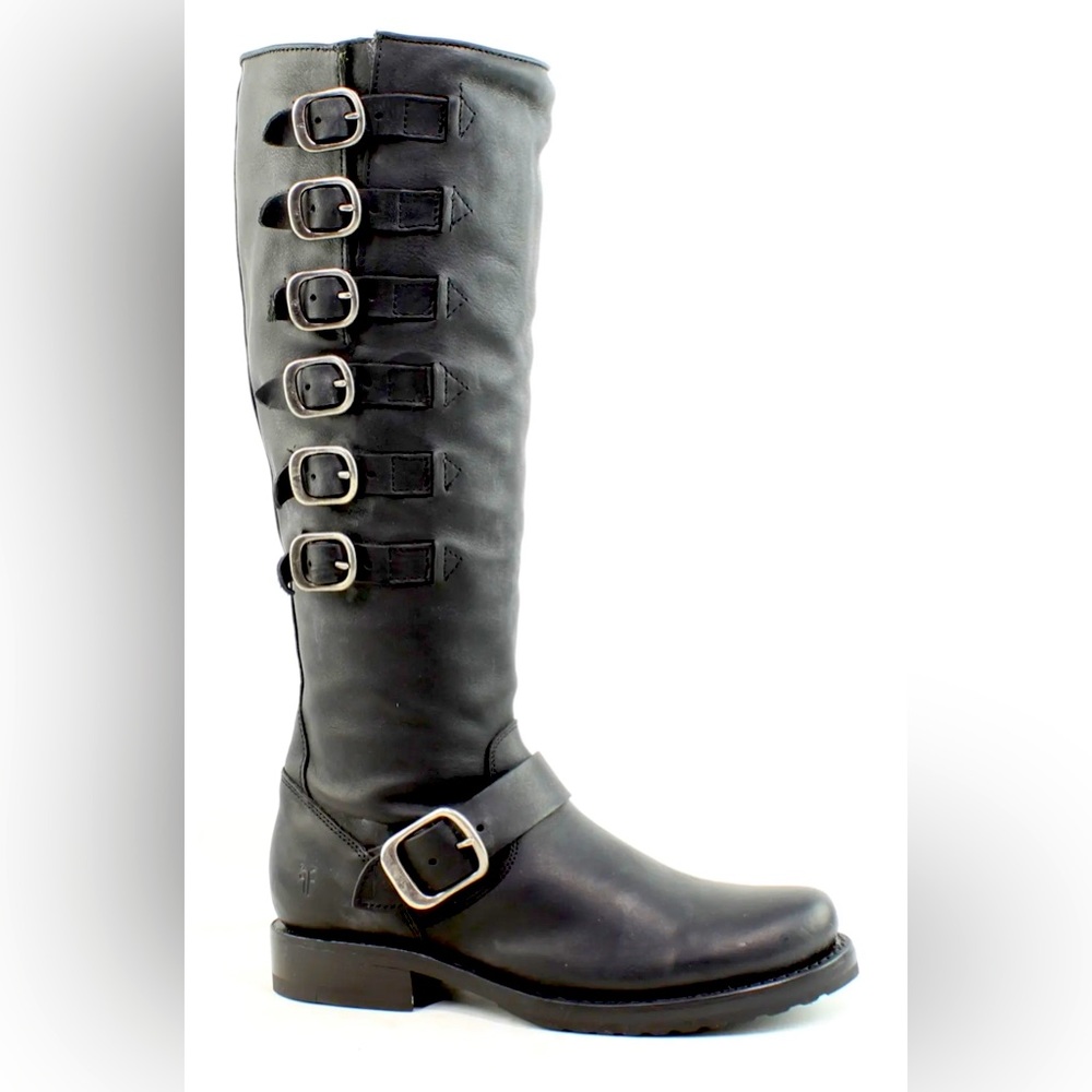 Frye Womens Veronica Black Fashion Boots Size 5.5 Genuine Leather NWT